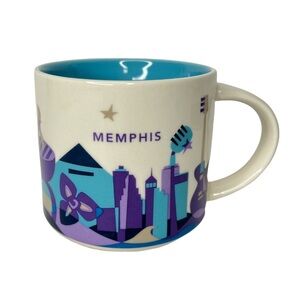 STARBUCKS Memphis 2014 Mug‎ Collectible Coffee You Are Here Ceramic 14 oz